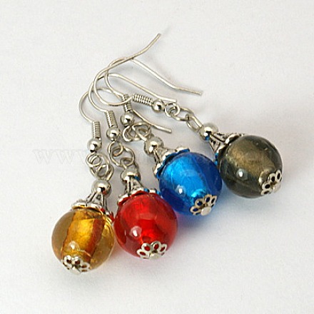 Lampwork Beads Earring EJEW-JE00142-1