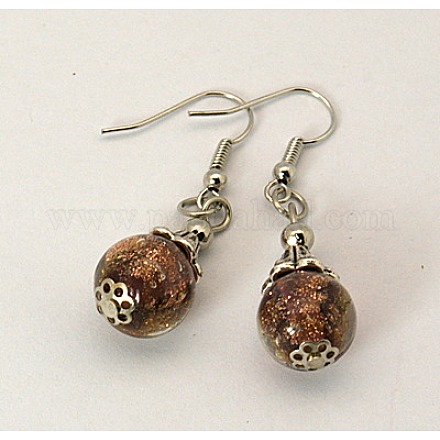 Lampwork Beads Earring EJEW-JE00143-01-1