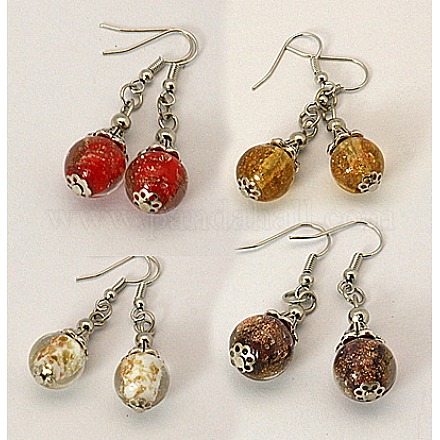 Lampwork Beads Earring EJEW-JE00143-1