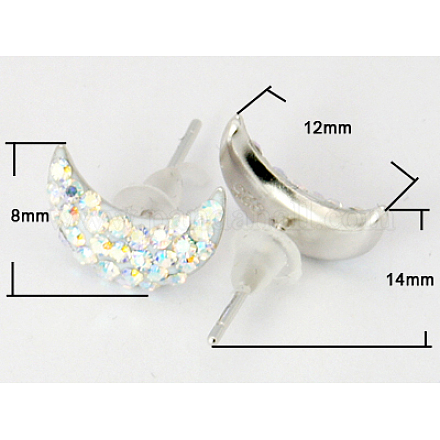 Austrian Crystal Earrings EJEW-Q371-101-1