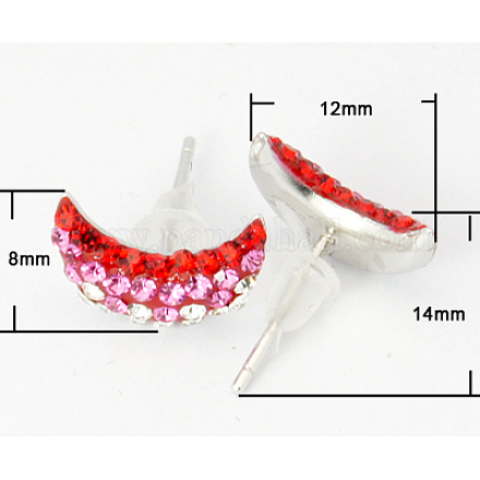 Austrian Crystal Earrings EJEW-Q371-9-1