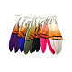 Fashion Feather Earrings EJEW-D006-149-1