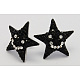 Austrian Crystal Star Ear Studs EJEW-H151-4-1
