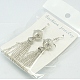 Fashion Iron Chain Tassel Earrings EJEW-JE00084-2