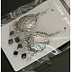 シャンデリアピアス  ガラスビーズ  鉄のスペーサービーズと真鍮のピアスフック  ミックスカラー  サイズ：ピアス：約70×長 EJEW-JE00091-3