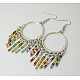 Tassel Earrings EJEW-JE00152-05-1