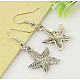Boucles d'oreilles étoiles de mer / étoiles de mer style tibétain EJEW-JE00158-12-2