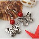 Dangle Butterfly Earrings EJEW-JE00214-2