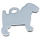 合金エナメル子犬ペンダント  鉛フリー及びカドミウムフリー  服を着た犬  プラチナカラー  ライムグリーン  18x21x2mm  穴：3mm ENAM-P069-3-2