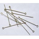 Alfiler de latón, sin plomo y cadmio, Bronce antiguo, aproximamente 1.8 cm de largo, 0.7 mm de espesor, agujero: aproximamente 2 mm, aproximamente 16000 unidades / 1000 g