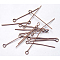 Iron Eye Pin, Cadmium Free & Nickel Free & Lead Free, Red Copper, 32x0.7mm, Hole: 2mm, about 7600pcs/1000g