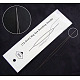 ステンレス鋼の折りたたみ可能な大きな目ビーズ針  シードビーズ針  ジュエリー作りのためのビーズ刺繍針  ステンレス鋼色  125x0.3mm ES001Y-1