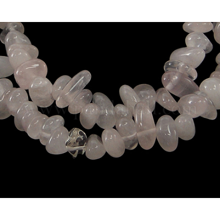 Naturel rose éclats de quartz brins de perles F007-1-1