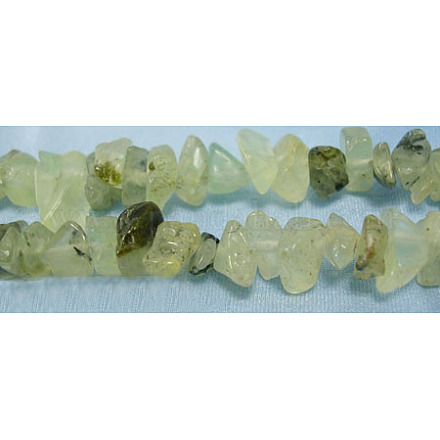 Natural Green Garnet Chips Beads Strands F063-1