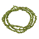 Natural Olive Jade Chips Beads Strands F045-1-2