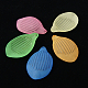 Transparent Frosted Acrylic Leaf Pendants FACR-B001-M-1