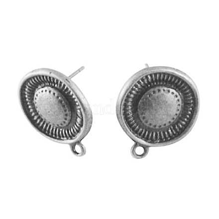 Accessoires de clous d'oreilles de style tibétain FIND-A18088-AS-FF-1