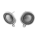 Reperti di orecchini a bottone stile tibetano FIND-A18088-AS-FF-1
