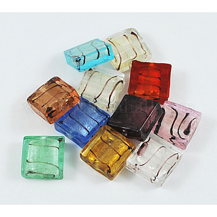 Perline di vetro murano fatto a mano FOIL-R001-11-1