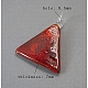 Silver Foil Glass Pendants FOIL-N021-1-2
