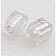 Perles en verre d'argent feuille manuelles FOIL-ZZZ092-8X8X8-4-3