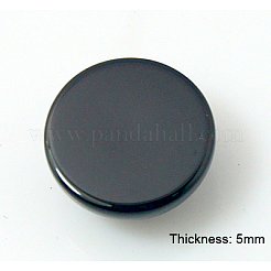 Кабошоны из натурального окрашенного и нагретого черного агата G-BA10x5