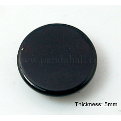 Кабошоны из натурального окрашенного и нагретого черного агата&nbsp;G-BA16x5