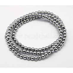 Нити немагнитных синтетических гематитовых бусин с вакуумным покрытием pvd G-Q535-1