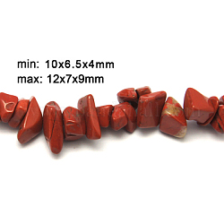 Natural Gemstone Beads Strands, Red Jasper, FireBrick, Size: about 6.5~7mm wide, 10~12mm long, 4~9mm thick, hole: 1mm, about 188pcs/strands, 36.2 inch