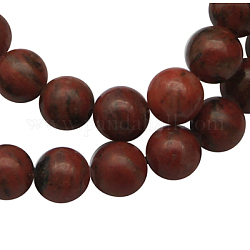 Perline rosse di sesamo fili, tondo, rosso, 6mm, Foro: 1 mm, circa 62 pcs/filo, 15 pollice