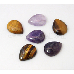 Assorted Gemstone Cabochons, teardrop, Mixed Color, 20x15x5mm