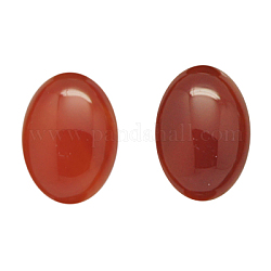 Rosso naturale agata cabochon, grado ab, ovale, rosso, 25x18x7mm