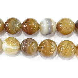 Natural Madagascar Agate Beads, Strands, Round, Dyed & Heated, 8mm
