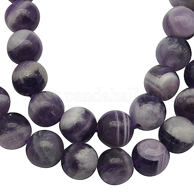 Natürlichen Amethyst Perlen Stränge&nbsp;G-SR10MM-1-2-1
