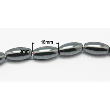Chapelets de perles en hématite synthétique sans magnétiques G-D015-5-1