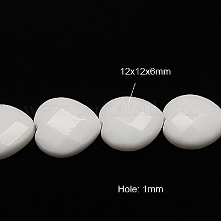 Porcelain Beads Strands G-G027-FH-12x12x6mm-1