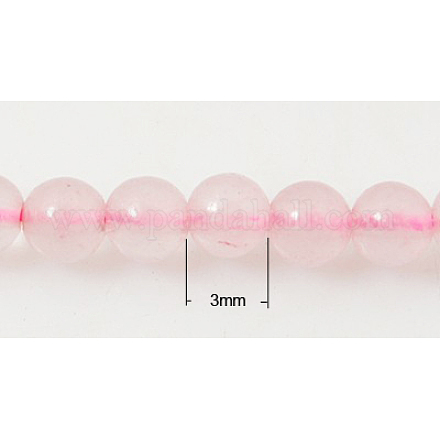 Chapelets de perles en quartz rose naturel G-G028-3mm-6-1