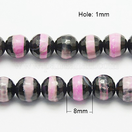 Natural Agate Beads Strands G-G035-8mm-3-1
