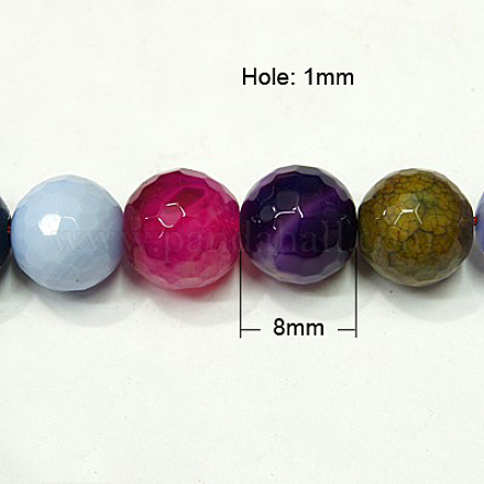 Natural Agate Beads Strands G-G049-8mm-3-1