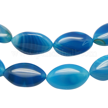 Natural Striped Agate/Banded Agate Beads Strands G-H008-5-1