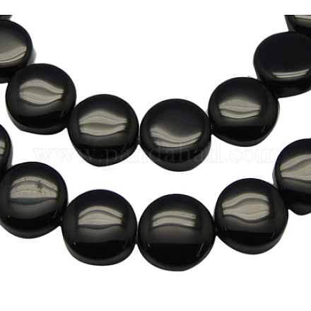 Natural Black Onyx Beads Strands G-H010-39-1