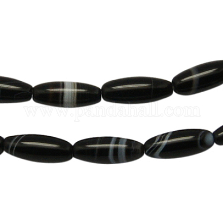 Natural Striped Agate/Banded Agate Beads Strands G-H013-16-1
