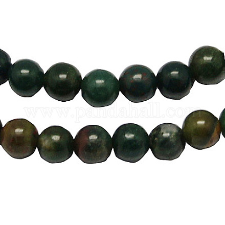 Chapelets de perles en pierre de sang naturelle G-H1265-1-1