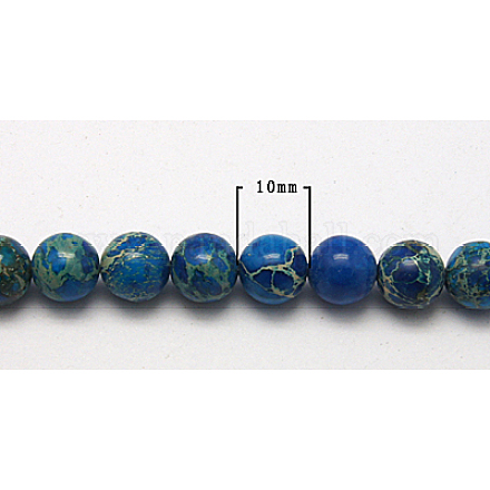 Brins de perles de jaspe impérial naturel G-N157-10-1