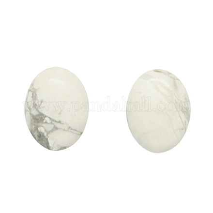 天然石ハウライトカボション  オーバル  ホワイト  20x15x6.5mm G-N208-58-1