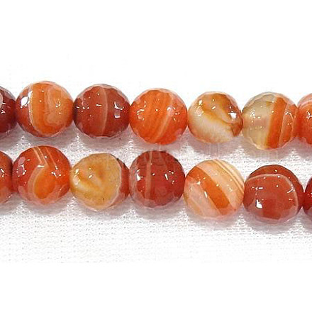 Brins de perles d'agate rouge de Mandchourie naturelle G-N213B-75-1