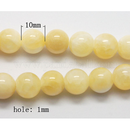 Natural Yellow Jade Beads G-Q278-1-1
