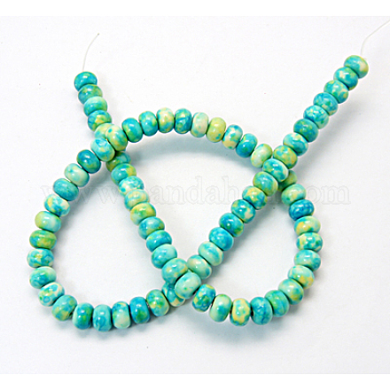 Colorful Jade Round Bead Strands G-Q718-1
