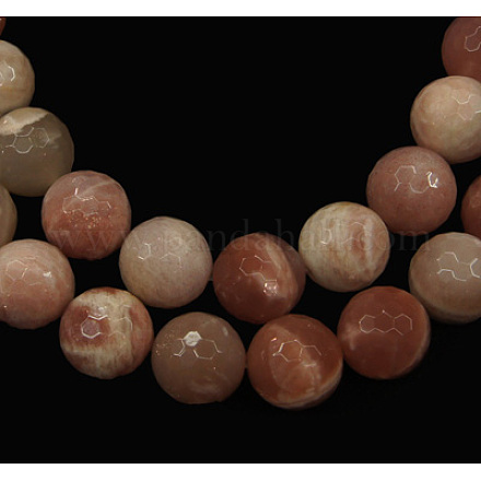 Natural Sunstone Beads Strands G-SF14MM-41-1
