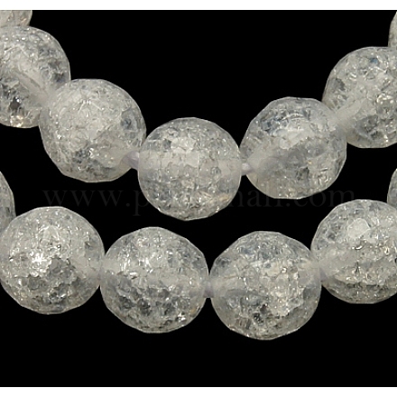 Chapelets de perles en quartz craquelé synthétique G-SF6MM-43-1